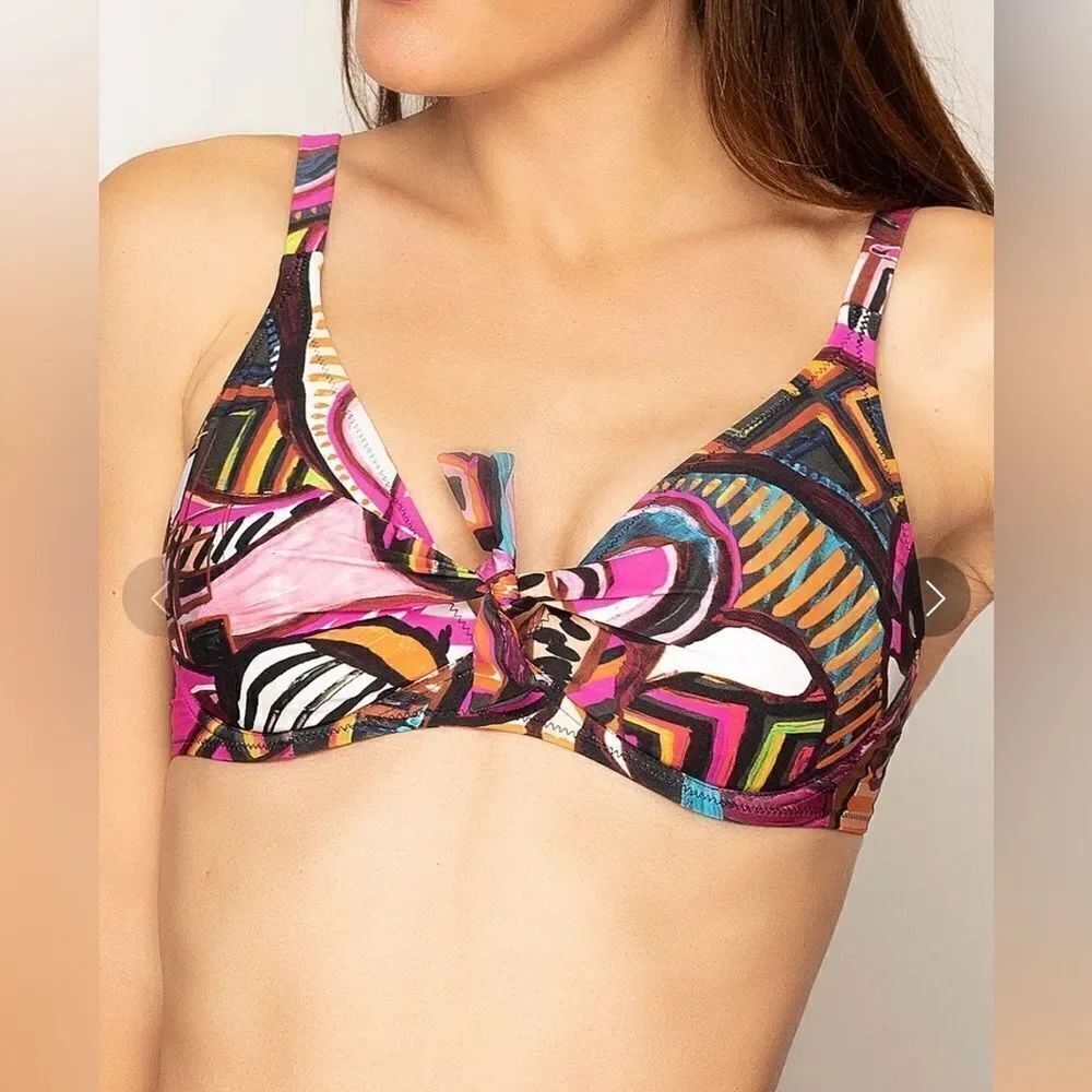 Antigel Lise Charmel Abstract Underwire Bikini Top D Cup
